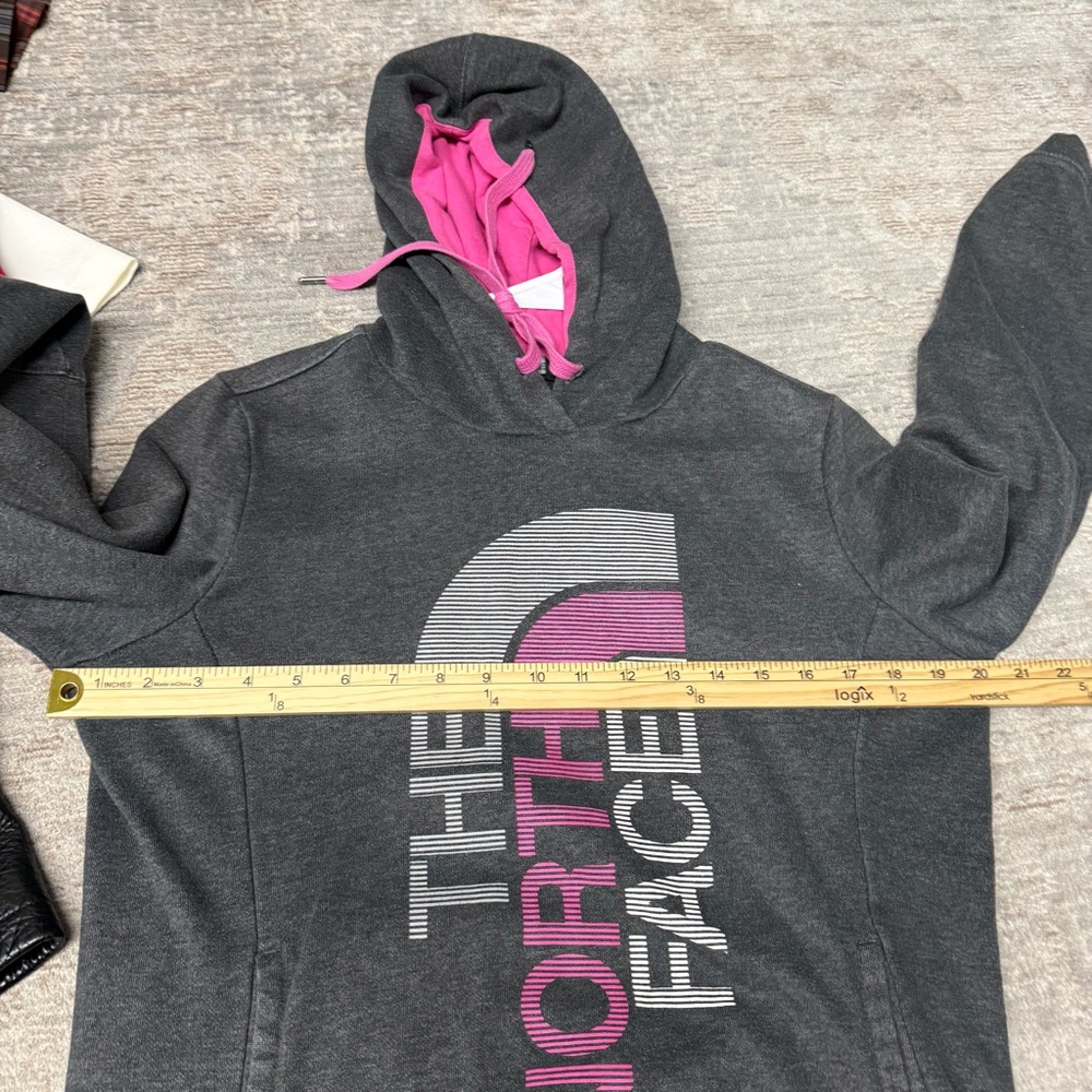 The North Face Charcoal and Pink Hooded Sweatshirt - Picture 7 of 9
